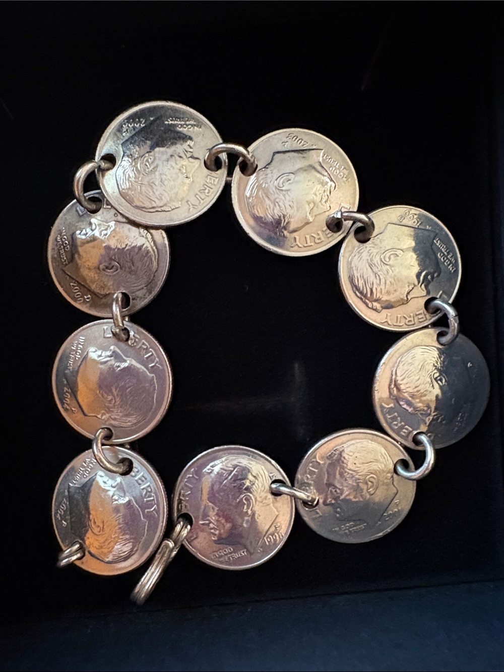 Dime bracelet. Made from real dimes!